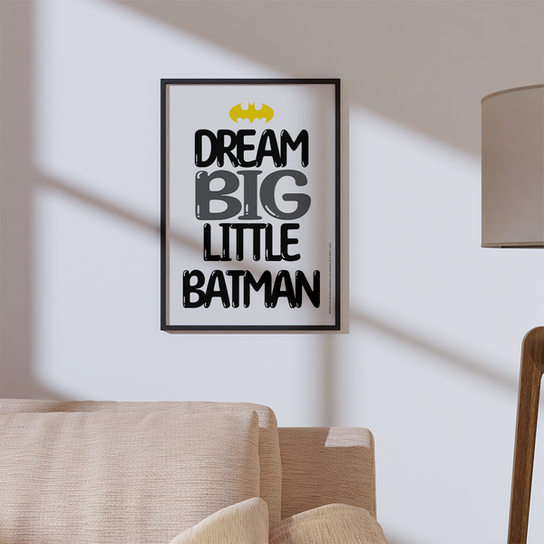 Plakat Batman Dream Big 003 DC Biały