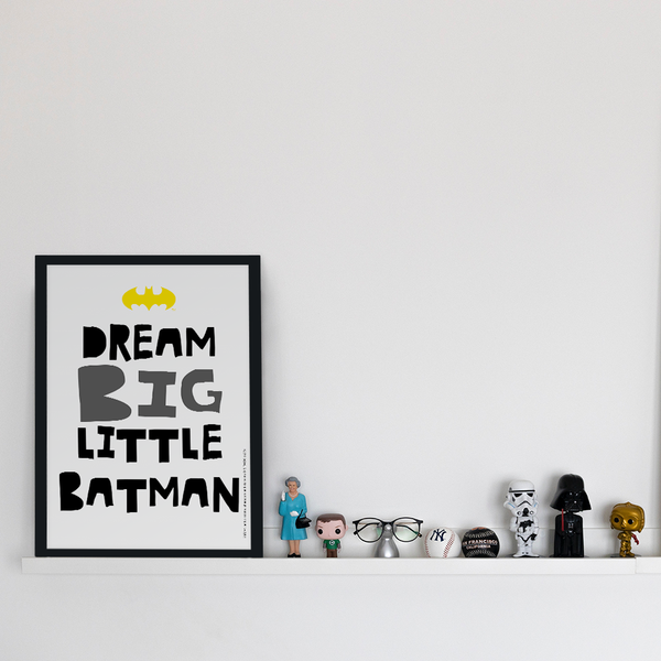 Plakat Batman Dream Big 004 DC Biały
