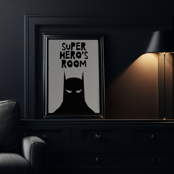 Plakat Batman Superhero's Room 002 DC Biały