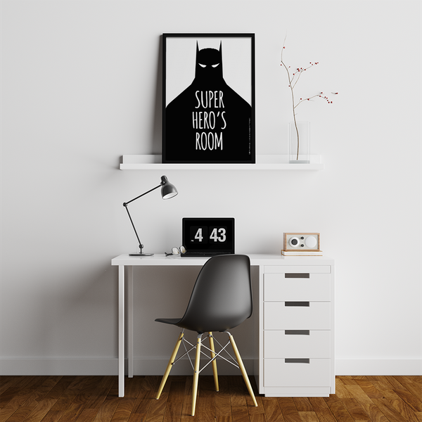 Plakat Batman Superhero's Room 003 DC Biały