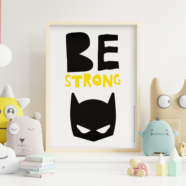 Plakat Batman Be Strong 002 DC Biały
