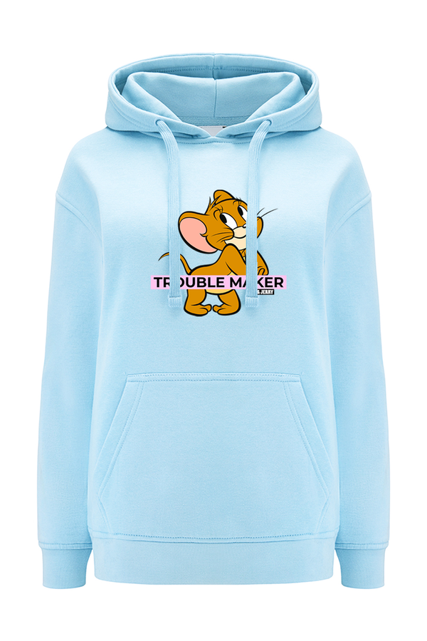 Bluza damska z kapturem Tom i Jerry 012 Tom & Jerry Niebieski jasny