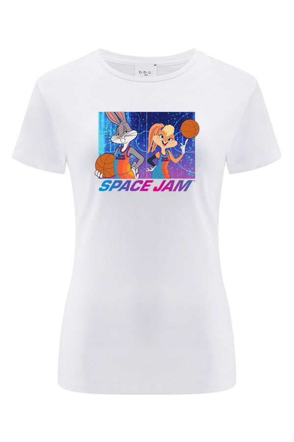Koszulka damska Kosmiczny Mecz 017 Looney Tunes Biały