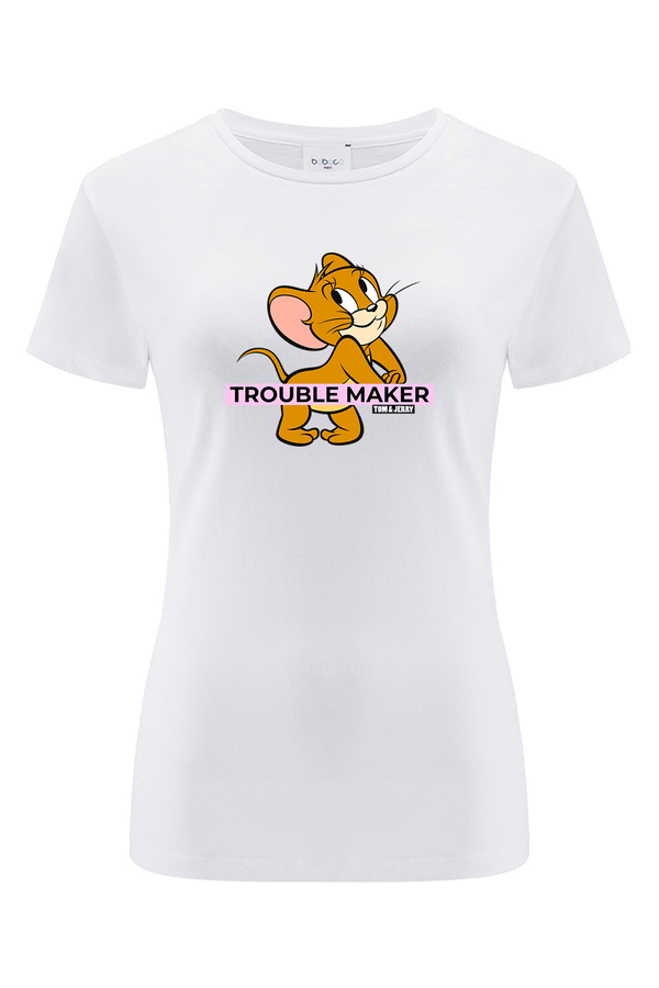 Koszulka damska Tom i Jerry 012 Tom & Jerry Biały