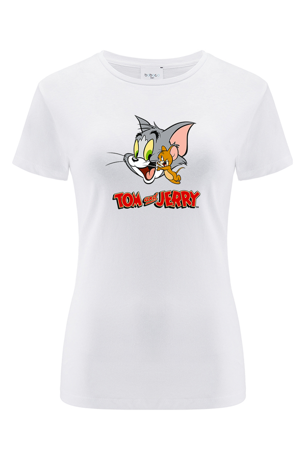 Koszulka damska Tom i Jerry 017 Tom & Jerry Biały