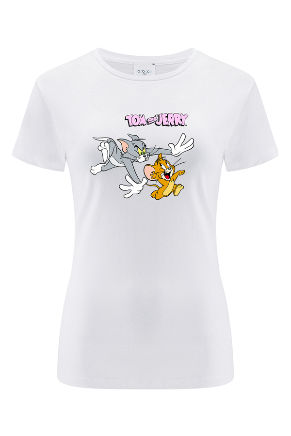 Koszulka damska Tom i Jerry 023 Tom & Jerry Biały