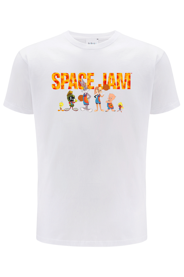 Koszulka męska Kosmiczny Mecz 006 Looney Tunes Biały