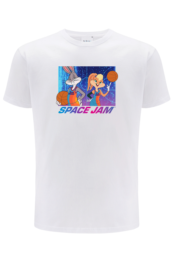 Koszulka męska Kosmiczny Mecz 017 Looney Tunes Biały