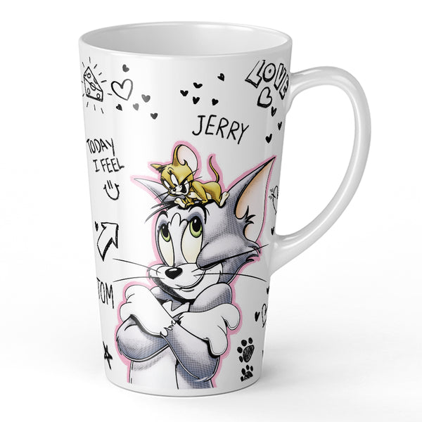 Kubek Latte Tom i Jerry 004 Tom & Jerry Biały