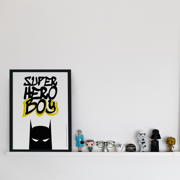 Plakat Batman Super Hero Boy 001 DC Biały