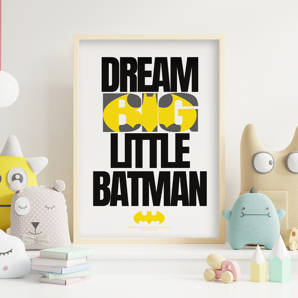 Plakat Batman Dream Big 002 DC Biały