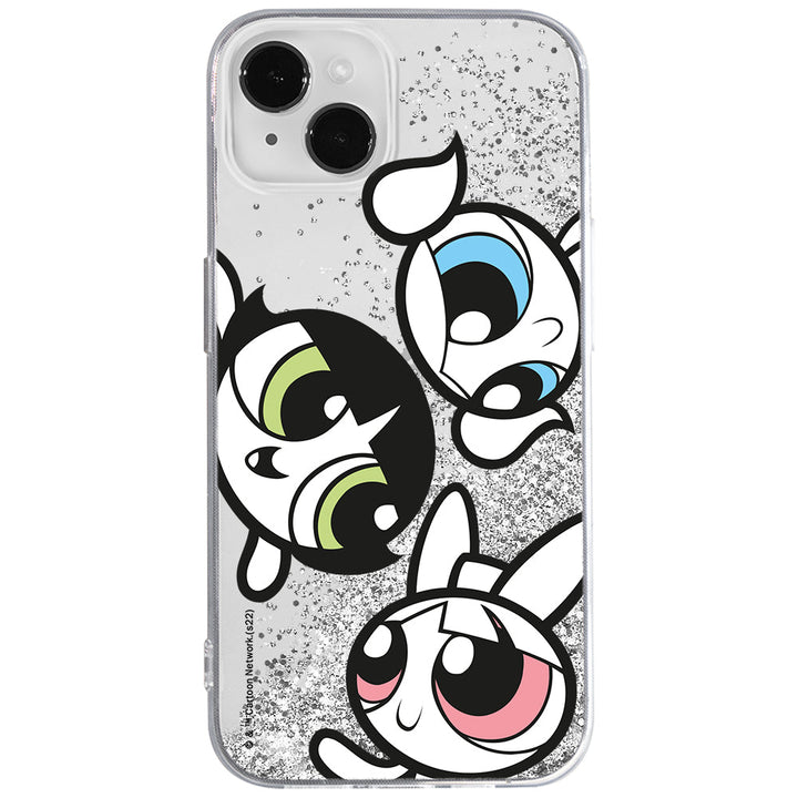 Etui Atomówki 014 The Powerpuff Girls Płynny brokat Srebrny - Babaco Store