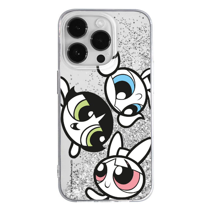 Etui Atomówki 014 The Powerpuff Girls Płynny brokat Srebrny - Babaco Store