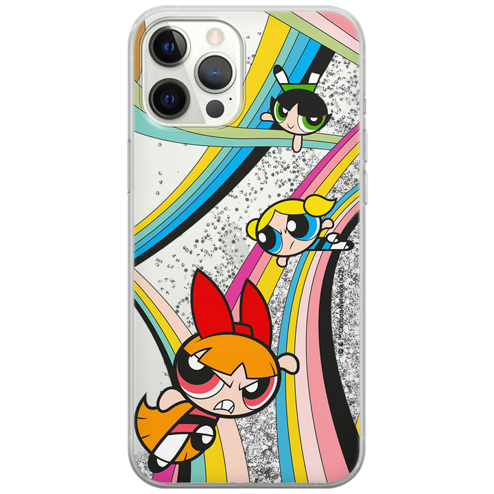 Etui Atomówki 020 The Powerpuff Girls Płynny brokat Srebrny - Babaco Store