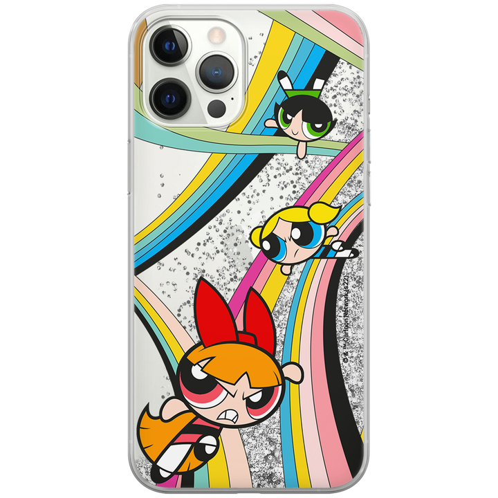 Etui Atomówki 020 The Powerpuff Girls Płynny brokat Srebrny - Babaco Store