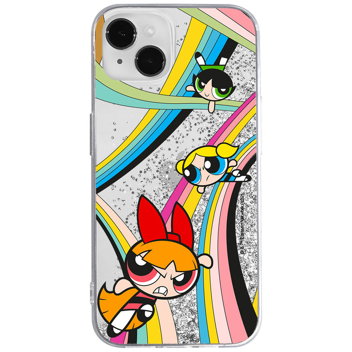 Etui Atomówki 020 The Powerpuff Girls Płynny brokat Srebrny - Babaco Store