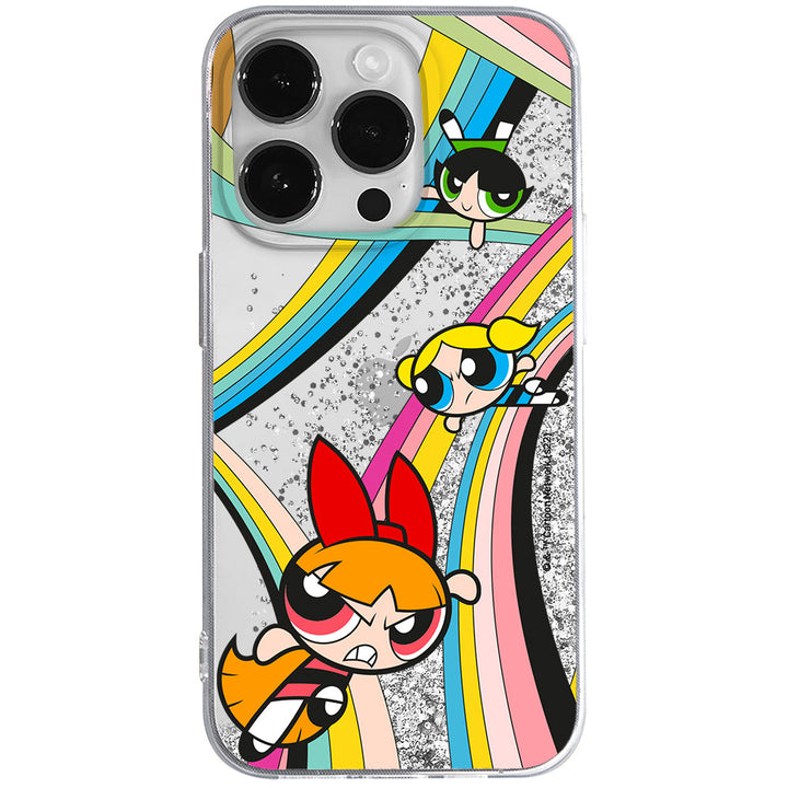 Etui Atomówki 020 The Powerpuff Girls Płynny brokat Srebrny - Babaco Store