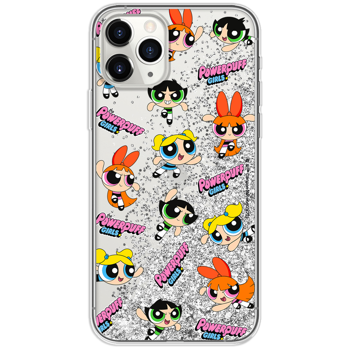 Etui Atomówki 028 The Powerpuff Girls Płynny brokat Srebrny - Babaco Store