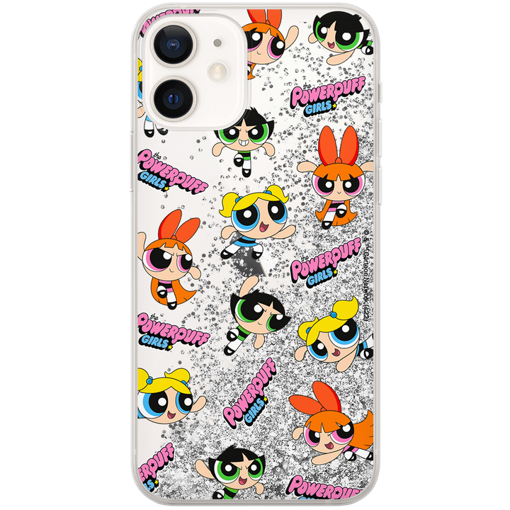 Etui Atomówki 028 The Powerpuff Girls Płynny brokat Srebrny - Babaco Store