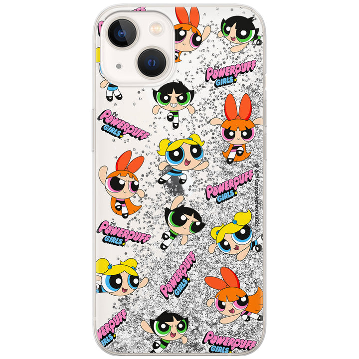 Etui Atomówki 028 The Powerpuff Girls Płynny brokat Srebrny - Babaco Store