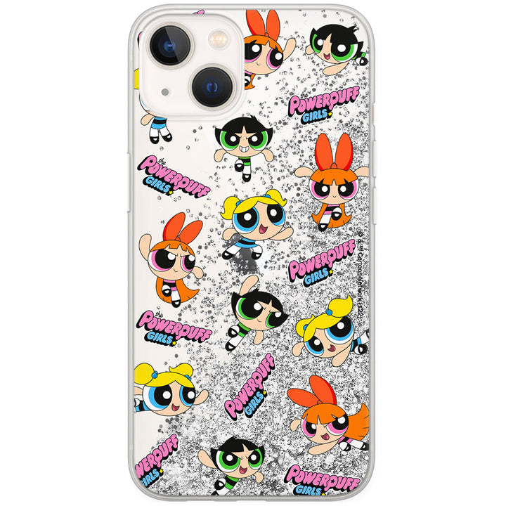 Etui Atomówki 028 The Powerpuff Girls Płynny brokat Srebrny - Babaco Store