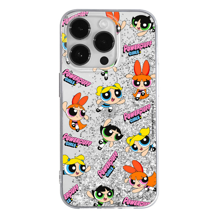 Etui Atomówki 028 The Powerpuff Girls Płynny brokat Srebrny - Babaco Store