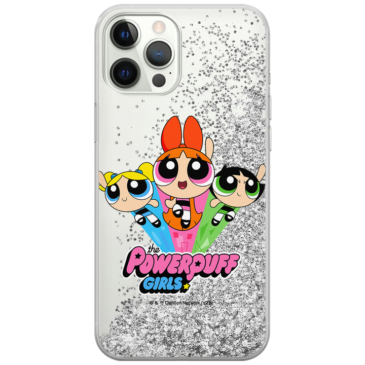 Etui Atomówki 029 The Powerpuff Girls Płynny brokat Srebrny - Babaco Store