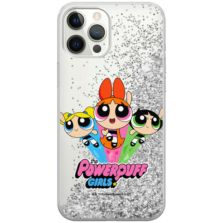 Etui Atomówki 029 The Powerpuff Girls Płynny brokat Srebrny - Babaco Store