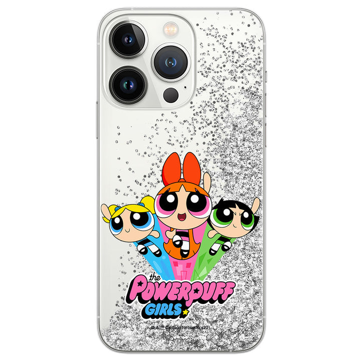 Etui Atomówki 029 The Powerpuff Girls Płynny brokat Srebrny - Babaco Store