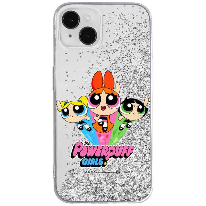 Etui Atomówki 029 The Powerpuff Girls Płynny brokat Srebrny - Babaco Store