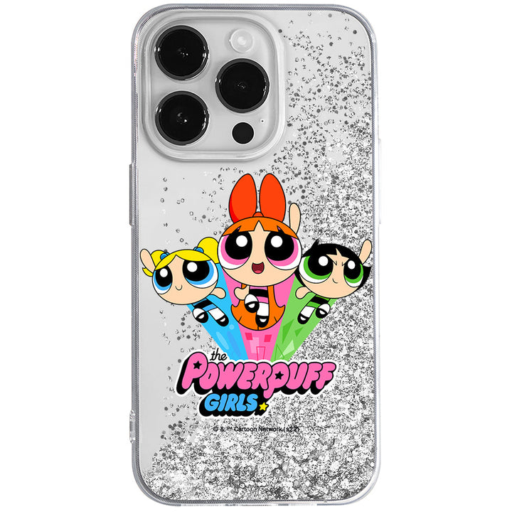 Etui Atomówki 029 The Powerpuff Girls Płynny brokat Srebrny - Babaco Store