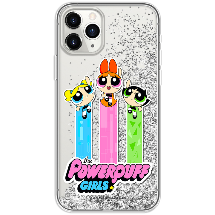 Etui Atomówki 030 The Powerpuff Girls Płynny brokat Srebrny - Babaco Store