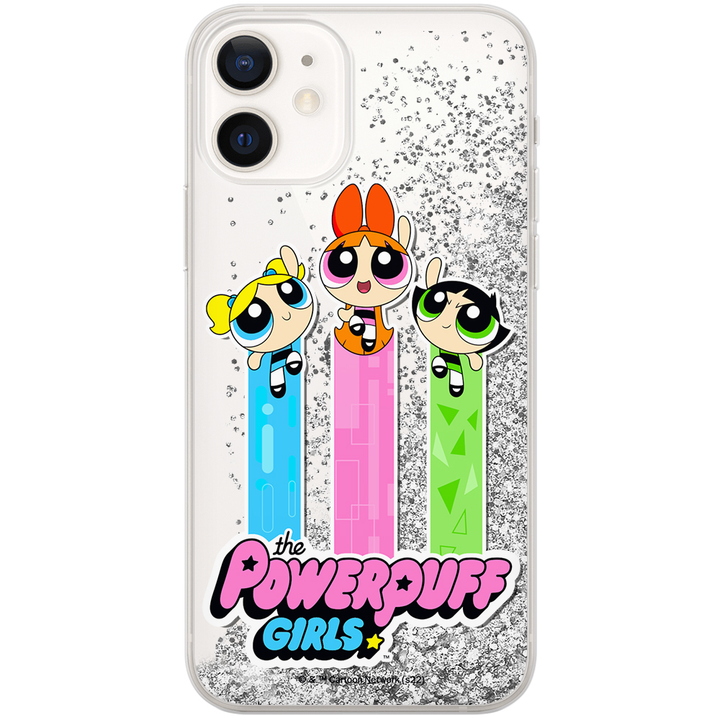 Etui Atomówki 030 The Powerpuff Girls Płynny brokat Srebrny - Babaco Store