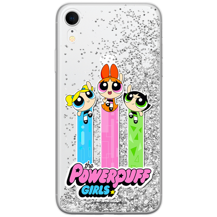 Etui Atomówki 030 The Powerpuff Girls Płynny brokat Srebrny - Babaco Store