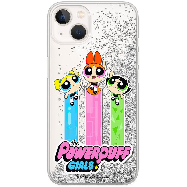 Etui Atomówki 030 The Powerpuff Girls Płynny brokat Srebrny - Babaco Store