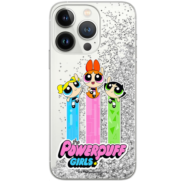 Etui Atomówki 030 The Powerpuff Girls Płynny brokat Srebrny - Babaco Store