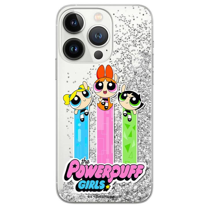 Etui Atomówki 030 The Powerpuff Girls Płynny brokat Srebrny - Babaco Store