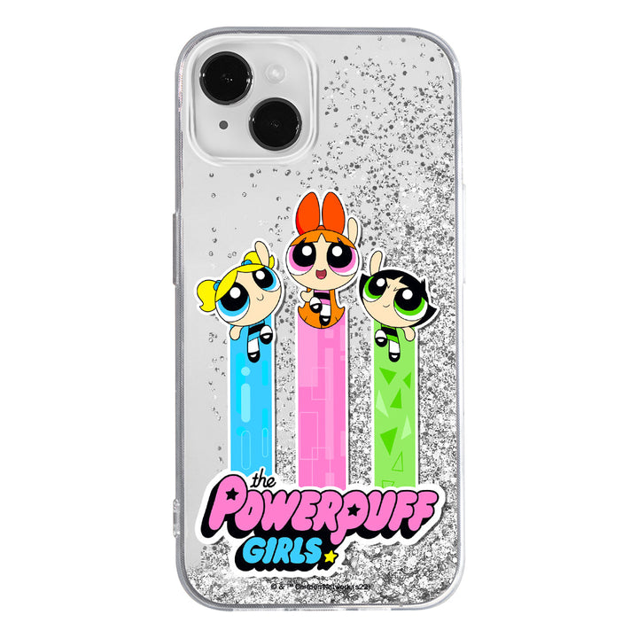 Etui Atomówki 030 The Powerpuff Girls Płynny brokat Srebrny - Babaco Store