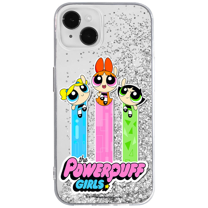 Etui Atomówki 030 The Powerpuff Girls Płynny brokat Srebrny - Babaco Store