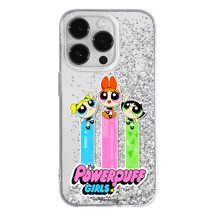 Etui Atomówki 030 The Powerpuff Girls Płynny brokat Srebrny - Babaco Store