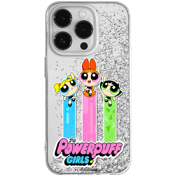 Etui Atomówki 030 The Powerpuff Girls Płynny brokat Srebrny - Babaco Store