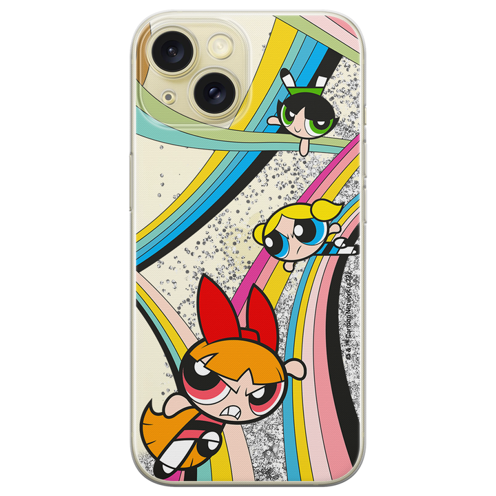 Etui Atomówki 020 The Powerpuff Girls Płynny brokat Srebrny - Babaco Store