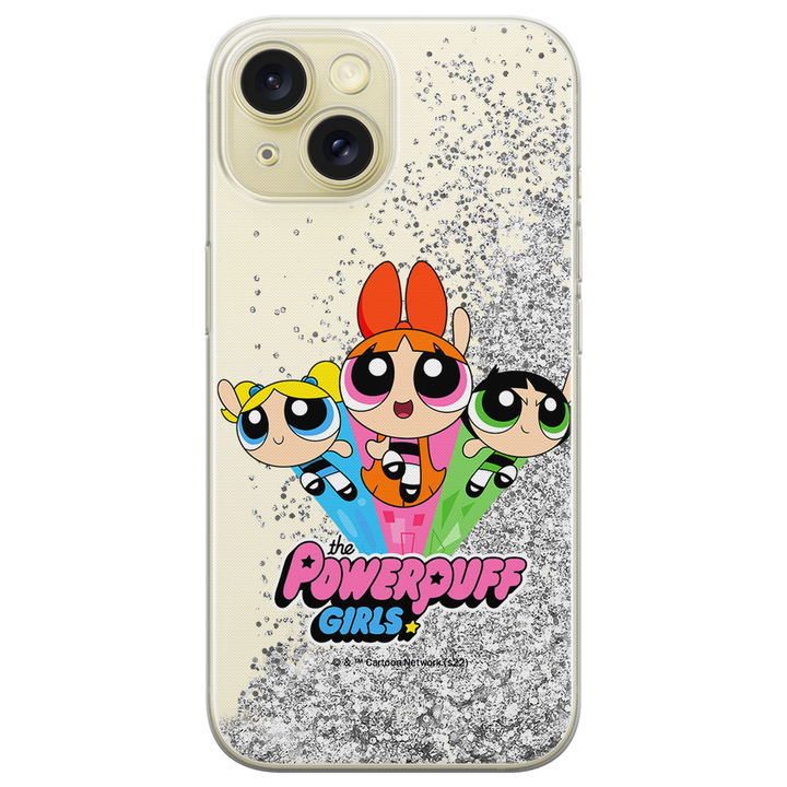 Etui Atomówki 029 The Powerpuff Girls Płynny brokat Srebrny - Babaco Store