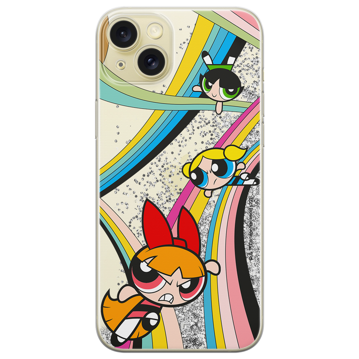 Etui Atomówki 020 The Powerpuff Girls Płynny brokat Srebrny - Babaco Store