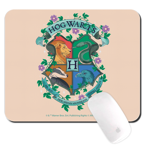 Podkładka pod mysz 23x19 Herb Hogwartu 001 Harry Potter Beżowy