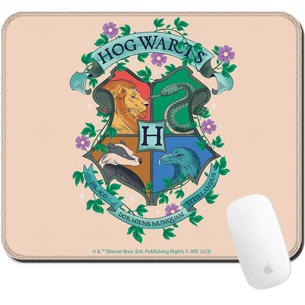 Podkładka pod mysz 32x27 Herb Hogwartu 001 Harry Potter Beżowy