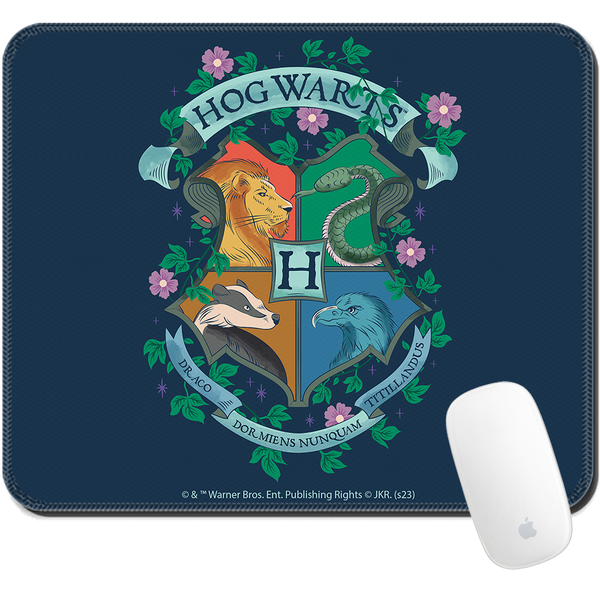 Podkładka pod mysz 32x27 Herb Hogwartu 001 Harry Potter Granatowy