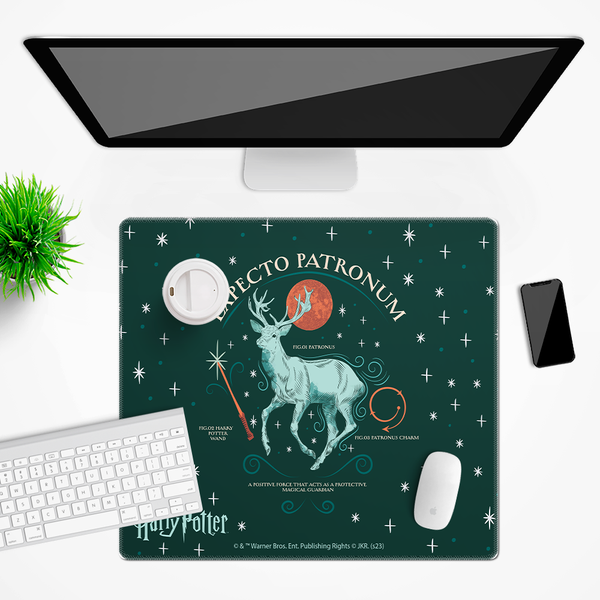 Mata na biurko 50x45 Patronus 001 Harry Potter Zielony