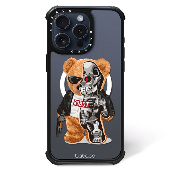 Etui Teddy Robot 001 Babaco Nadruk częściowy Przeźroczysty