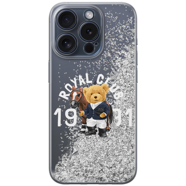 Etui Teddy Royal Club 001 Babaco Płynny brokat Srebrny